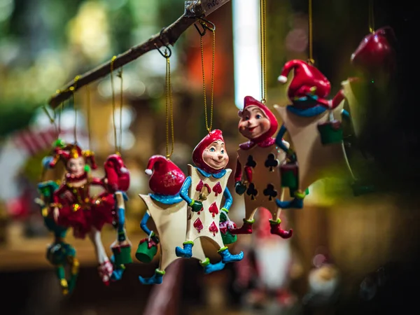 Χριστουγεννιάτικα Στολίδια Στους Δρόμους Του Στρασβούργου Της Πρωτεύουσας Των Χριστουγέννων — Φωτογραφία Αρχείου