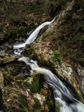All Saints waterfall in Germany, spring time, sunny weather, clearness and freshness