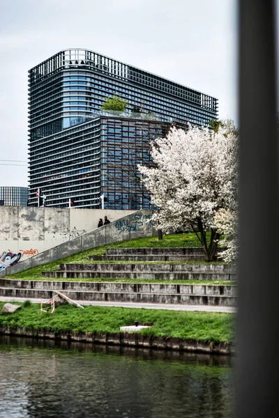 Novos Edifícios Modernos Vidro Betão Estrasburgo — Fotografia de Stock