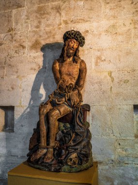 The Hospices de Beaune 'nin iç mekanı. Müze ve tesisler. Burgundy, Fransa