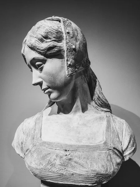 Escultura Antiga Uma Mulher Museu Borgonha Dijon História Arte França — Fotografia de Stock