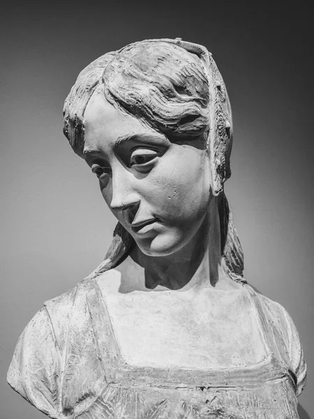 Escultura Antigua Una Mujer Museo Borgoña Dijon Historia Del Arte — Foto de Stock