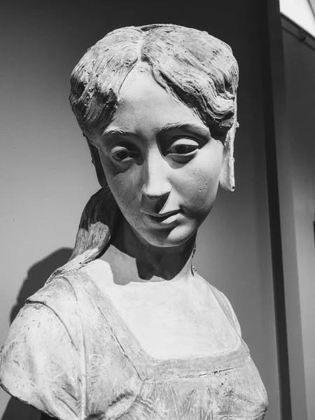 Scultura Antica Una Donna Nel Museo Della Borgogna Digione Storia — Foto Stock