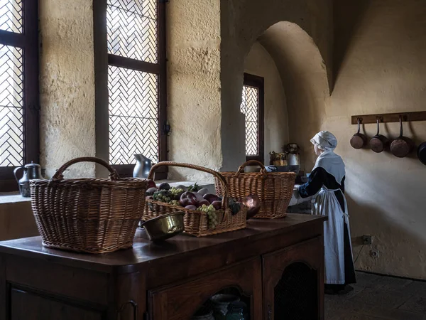 Interior Hospices Beaune Museu Instalações Borgonha França — Fotografia de Stock