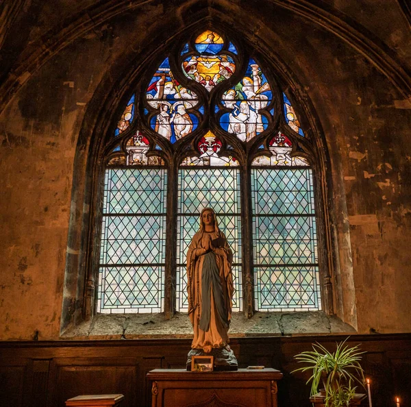 Velký Kostel Michala Dijonu Burgundsku Interiér Gotické Katedrály Francie — Stock fotografie