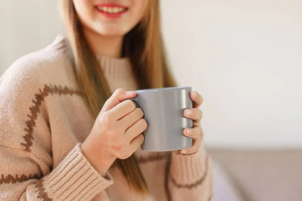 stock image Rest time concept, Women thinking something while holding coffee cup and looking outside window.