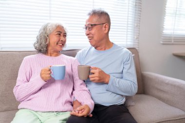 Bu yürek ısıtan çekim, Asyalı bir çiftle aşk ve arkadaşlığın özünü yansıtıyor. Evde çay içen, gülümseyen, el ele tutuşan ve evdeki rahat bir koltukta dinlenen yaşlı bir çiftle..