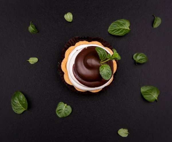 Chocolate Cake Tart Cucake Cream Chocolate — Stock Photo, Image