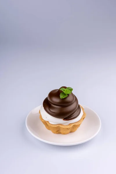 Chocolate Cake Tart Cucake Cream Chocolate — Stock Photo, Image