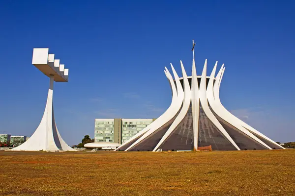 Brasilia, DF, Brezilya - 22 Ağustos 2020: Braslia Katedrali (