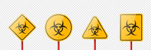 Vektör Sarı Uyarı Tehlike Radyasyon Şareti Simgesi Zole Edildi Nükleer — Stok Vektör