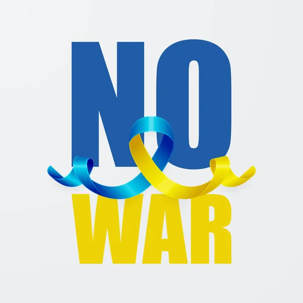 Pas Guerre Ukraine War Call Smbol Peace Blue Yellow Silk — Image vectorielle