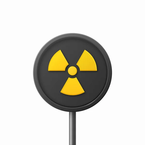 Векторное Желтое Предупреждение Ядерный Знак Дангера Черный Знак Иконостас Символ — стоковый вектор
