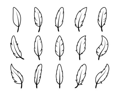 Vektör Yumuşak Tüylü Siluet Simgesi Beyaz Arkaplan 'da izole edildi. Flamingo, Angel ve Kuş tüylerinin tasarım şablonu. Hafiflik, Özgürlük Kavramı.