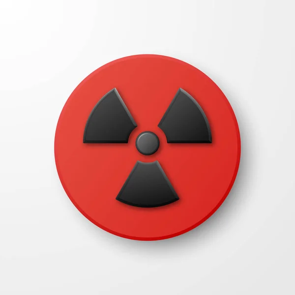 Вектор Refleic Red Black Warning Danger Nuclear Isolated White Fone — стоковый вектор