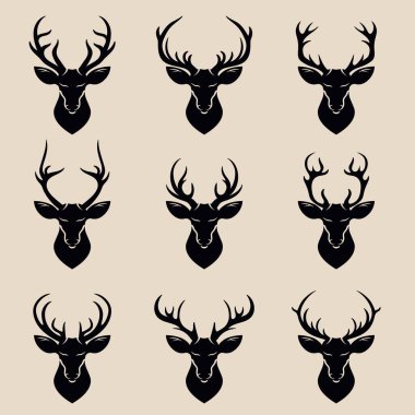 Vektör Ren Geyiği Boynuzları, Boynuzlar. Geyik boynuzu siluetleri. El Geyiği Boynuzu, Antler Set. Hayvan Karınca Koleksiyonu. Geyik tasarım elementleri. Vahşi Yaşam Avcıları, Hippi, Noel ve Yeni Yıl Konsepti.