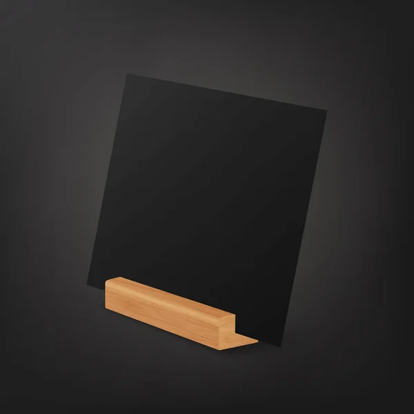 Διάνυσμα Ρεαλιστικό Μαύρο Τετράγωνο Κενό Κενό Φύλλο Χαρτιού Κάρτα Για — Διανυσματικό Αρχείο