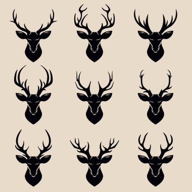 Vektör Ren Geyiği Boynuzları, Boynuzlar. Geyik boynuzu siluetleri. El Geyiği Boynuzu, Antler Set. Hayvan Karınca Koleksiyonu. Geyik tasarım elementleri. Vahşi Yaşam Avcıları, Hippi, Noel ve Yeni Yıl Konsepti.