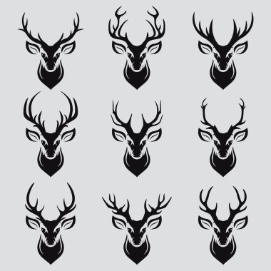 Vektör Ren Geyiği Boynuzları, Boynuzlar. Geyik boynuzu siluetleri. El Geyiği Boynuzu, Antler Set. Hayvan Karınca Koleksiyonu. Geyik tasarım elementleri. Vahşi Yaşam Avcıları, Hippi, Noel ve Yeni Yıl Konsepti.