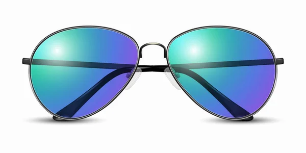 Vector Realistische Moderne Unisex Brille Mit Rahmen Schwarzer Farbrahmen Violette — Stockvektor