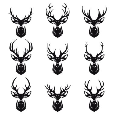 Vektör Ren Geyiği Boynuzları, Boynuzlar. Geyik boynuzu siluetleri. El Geyiği Boynuzu, Antler Set. Hayvan Karınca Koleksiyonu. Geyik tasarım elementleri. Vahşi Yaşam Avcıları, Hippi, Noel ve Yeni Yıl Konsepti.