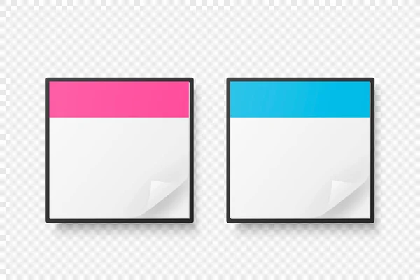 Vector Realistic Paper Classic Simple Minimalistic Blue Pink Calendar Icon — 스톡 벡터