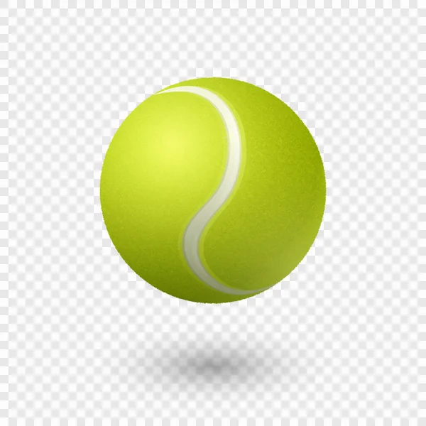 Vector Realistic Green Textured Tennis Ball Flight Icon Closeup Isolated — 스톡 벡터