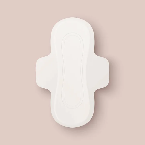Vector Realista Menstrual Higiene Productos Almohadilla Sanitaria Icono Primer Plano — Archivo Imágenes Vectoriales