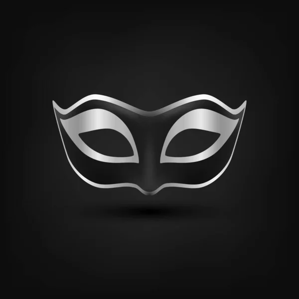 Wektor Karnawał Vintage Maska Zbliżenie Czarnym Tle Maski Karnawał Impreza — Wektor stockowy