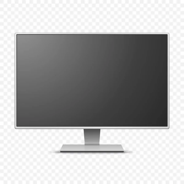 Vektör Gerçekçi Modern Ekranı Minimalist Stylish Lcd Paneli Led Frame — Stok Vektör