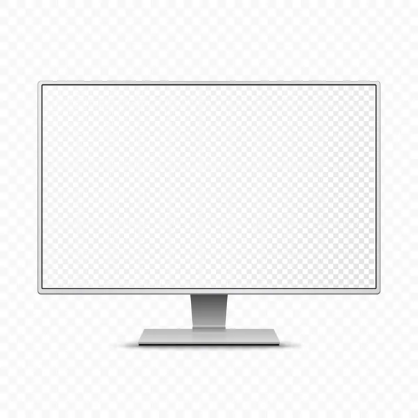 Vector Realistisch Modern Scherm Minimalistisch Stijlvol Lcd Panel Led Frame — Stockvector