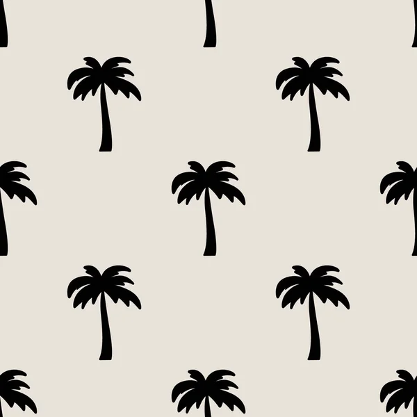 Vector Naadloos Patroon Met Palmbomen Palm Tree Design Template Print — Stockvector