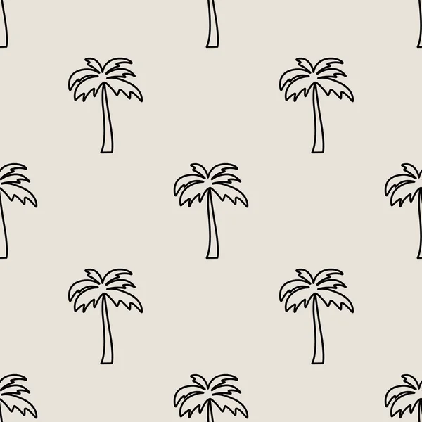 Vektor Zökkenőmentes Minta Palm Trees Palm Tree Design Template Print — Stock Vector