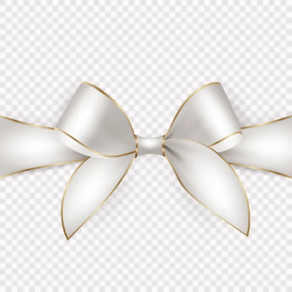 ベクトル3Dリアルなギフトリボン グリーティングカードのための弓 透明な背景に隔離されたギフト 弓デザインテンプレート 誕生日のための概念 クリスマスプレゼント ギフト 招待状 ボックス — ストックベクタ