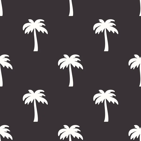 Vector Seamless Pattern Palm Trees Palm Tree Design Template Print — 스톡 벡터