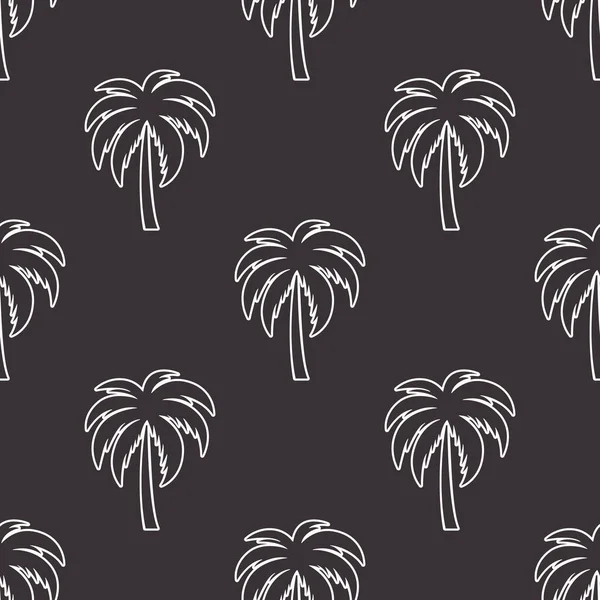Vector Seamless Pattern Palm Trees Palm Tree Design Template Print — 스톡 벡터