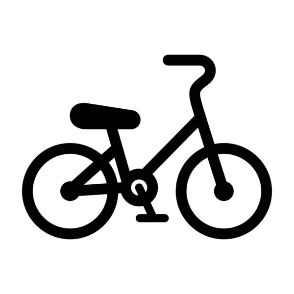 Vektorová Černá Cyklistická Ikona Jednoduchá Minimalistická Ikona Vektorového Kola Cyklistická — Stockový vektor