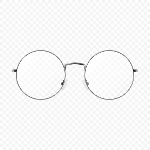 Vector Realistic Frame Glasses Frame Isolated Colorless Transparent Sunglasses Women — Vetor de Stock