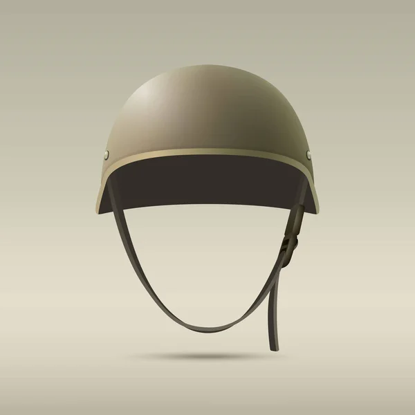 Vector Realistic Military Helmet Closeup Helmet Army Symbol Defense Protect — स्टॉक वेक्टर