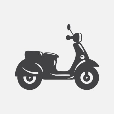 Vektör Siyah Motosiklet Simgesi. Yan Görünümde Basit Minimalist Vektör Bisiklet Silueti. Motosiklet İşareti Şekli, Logo, Web, Sosyal Medya, UI, Uygulama için Tasarım Elemanı.