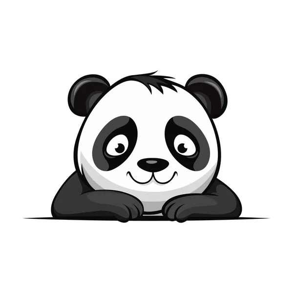 Niedliches Lächeln Cartoon Panda Vektorillustration — Stockvektor