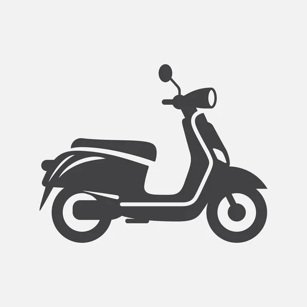 Vektor Svart Motorcykel Ikonen Enkel Minimalistisk Vector Bike Silhouette Sidovy — Stock vektor