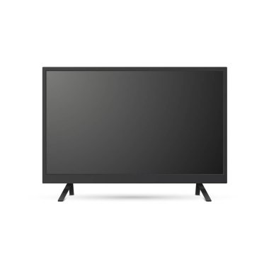 Vektör 3d Gerçekçi Modern TV Ekranı. Minimalist Stylish Lcd Paneli, Led TV Frame. Mockup için Büyük Bilgisayar Monitörü Görünüm Tasarımı. Boş Televizyon Şablonu. Katalog, Web Sitesi Konsepti. Ön Görünüm.