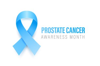 Prostat Kanser Banner, Kart, Beyaz Arkaplanda Vektör 3d Gerçekçi Mavi Kurdele. Prostatea Kanser Bilinci Ay Sembol Kapanışı, Eylül. Dünya Prostat Kanser Günü Konsepti.