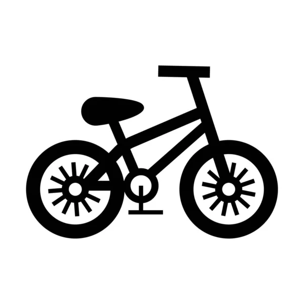 Icône Vélo Noir Vectoriel Icône Vélo Vectoriel Minimaliste Simple Panneau — Image vectorielle