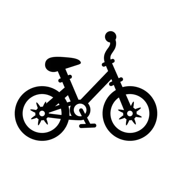 Siyah Bisiklet Simgesi Vektörü Basit Minimalist Vektör Bisiklet Simgesi Bisiklet — Stok Vektör