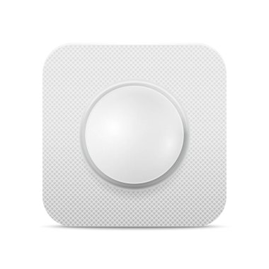 Vector Realistik Eczacılık, Vitaminler, Kapalı Paketteki Tablet gibi haplar izole edildi. Kabarcık Ambalaj Tasarım Şablonu. Ön taraf, Top View. Tıp, Sağlık Konsepti.