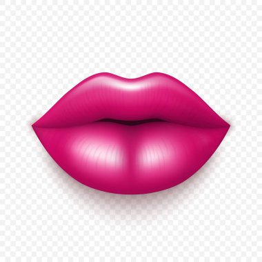 Vektör 3d Gerçekçi Pembe Dişi Dudaklar. Aşk, Seksi, Güzellik Konsepti. Moda, Makyaj, Romantik Vektör İllüzyonu. Parlak Dudaklı Cazibeli Kadın Kapanışı. Şehvetli Baştan Çıkarıcı Ruj Tasarımı Canlı Pembe.