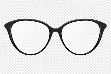 Vektör 3d Gerçekçi Siyah Yuvarlak Çerçeve Gözlükleri izole edildi. Güneş gözlükleri, lensler, Vintage Gözlükler. Optik ve Göz Giyimi Markalaşma Konsepti için Tasarım Şablonu.