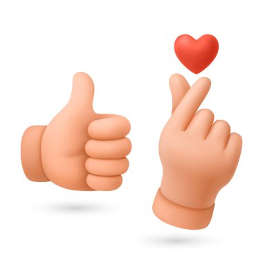 Vektör Parmak Kalp El Hareketi Simgesi Ayarlandı. Kore El Hareketleri Vektörü İllüstrasyonu Sevgi ve Takdir Ediyor. Sosyal Medya, K-Pop, Mesajlaşma Tasarımı için Şirin Parmak Kalbi El Hareketi.